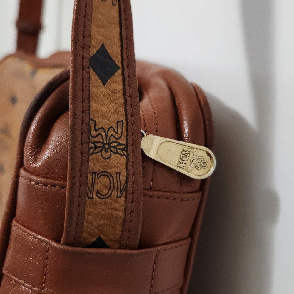 MCM Cognac Visetos Crossbody With Leather Interior - Vintage & Handmade - Picture 7 of 11